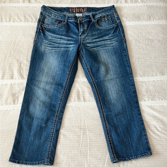 Hydraulic Jean Capris - LIKE NEW - size 13/14 - Picture 5 of 7